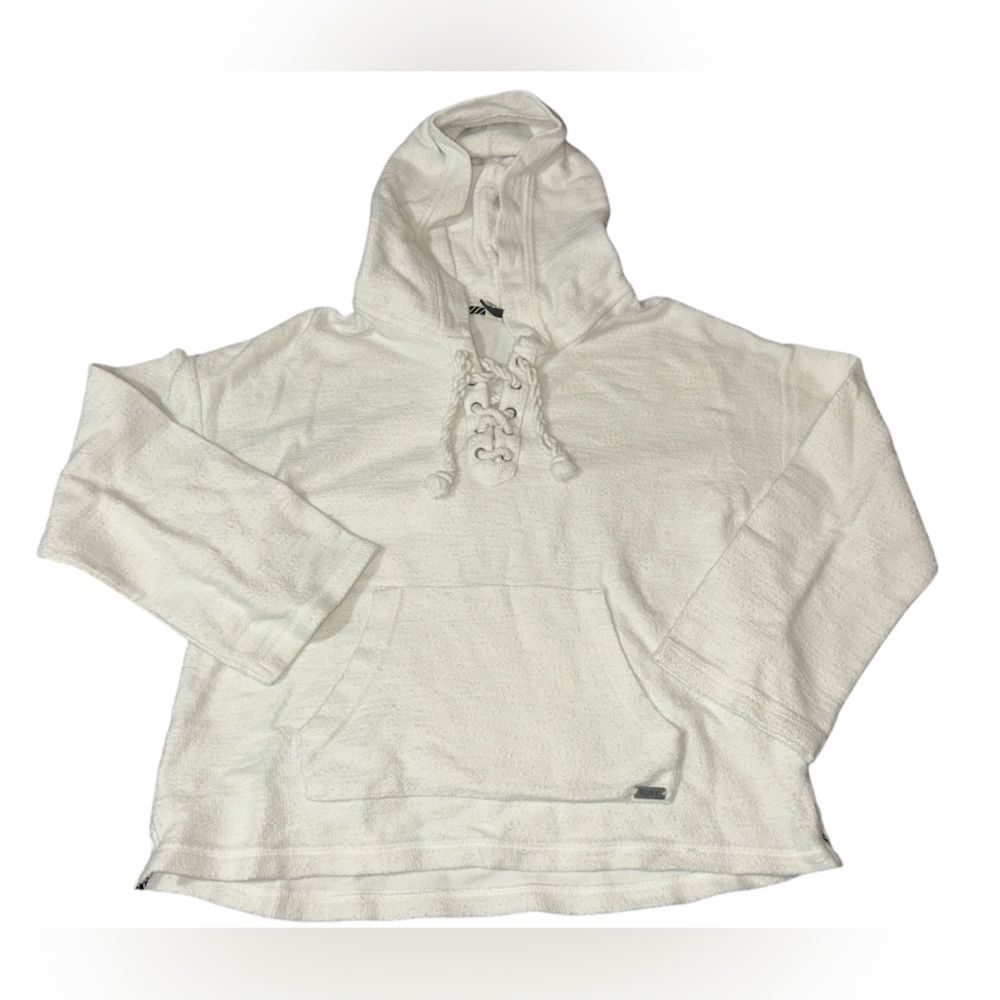 Roxy white cropped hoodie | medium